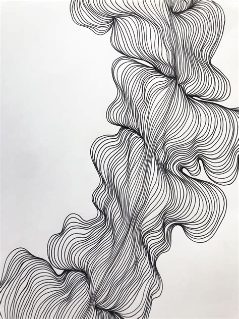 black and white line drawing | Abstract line art, Modern drawing, Line art