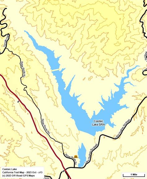 Castaic Lake SRA - California Trail Map