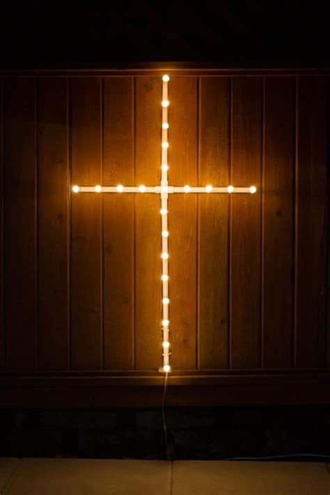 Large Lighted Cross Outdoor Christmas Lights LED Cross - Etsy