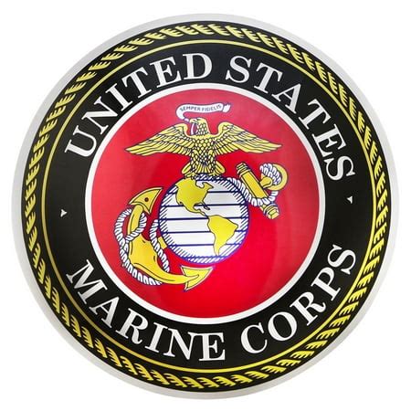 US Marine Corps Tin Metal Round Dome Button Sign USMC Emblem Home Bar Wall Decor - Walmart.com