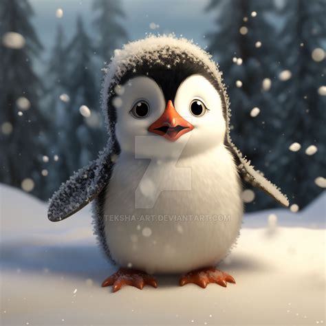 Cute baby penguin by Teksha-art on DeviantArt