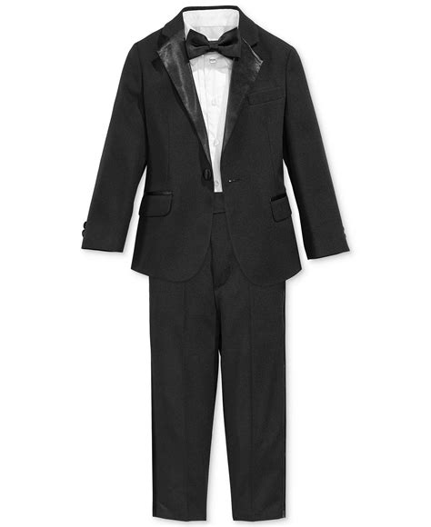 Nautica Little Boys' or Toddler Boys' 4-Piece Tuxedo Suit, Shirt & Tie - Kids - Macy's | Boys ...