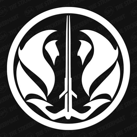 Star Wars Gray Jedi Code Symbol Vinyl Decal - 10 inches | Grey jedi ...