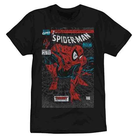 Men's Spider-Man Comic Book T-Shirt Black XLarge, Size: XL | Book ...