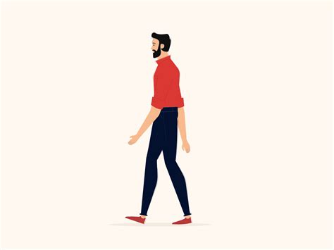 Walk cycle animation - Character animation After Effects - Gif by Mograph Workflow on Dribbble