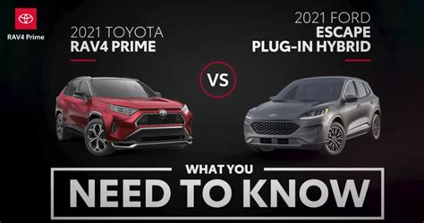 2021 Toyota RAV4 Prime vs. Ford Escape Hybrid – Passport Toyota Blog