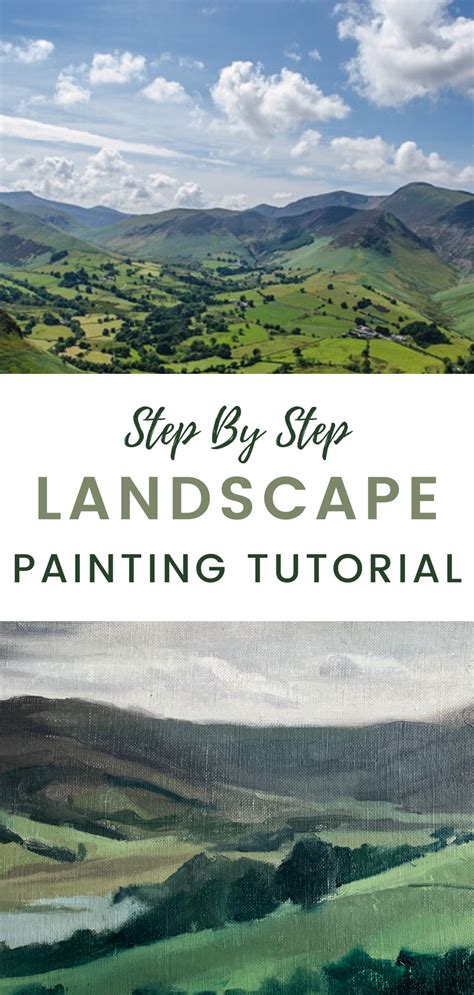 Step By Step Landscape Painting Tutorial | Landscape painting tutorial ...