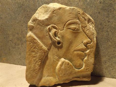 Egyptian art / sculpture - Akhenaten relief carving replica. Ancient ...