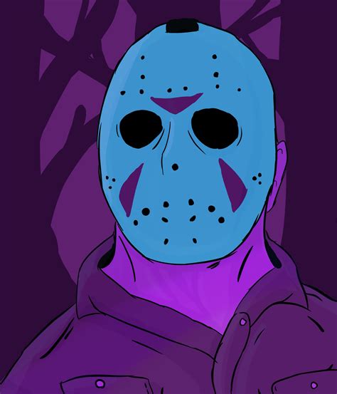 Jason Voorhees Mask Drawing at PaintingValley.com | Explore collection of Jason Voorhees Mask ...