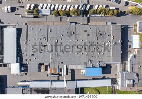 Aerial Top View Industrial Zone Warehouses Stock Photo 1971493700 | Shutterstock