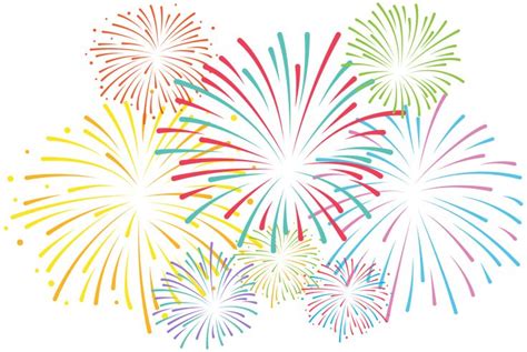 colorful fireworks on a white background