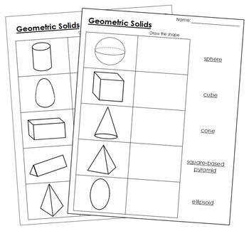 Geometric Solids: Worksheets by Montessori Print Shop | TpT