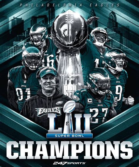 Super Bowl 52 Champs, Philadelphia Eagles | Philadelphia eagles football, Philadelphia eagles ...