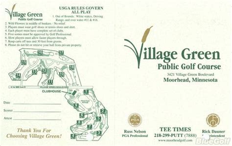 Village Green Golf Club - Course Profile | Course Database