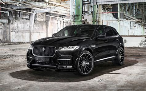 Download wallpapers 2019, Jaguar F-PACE, Hamann, Tuning F-PACE, black luxury SUV, exterior ...