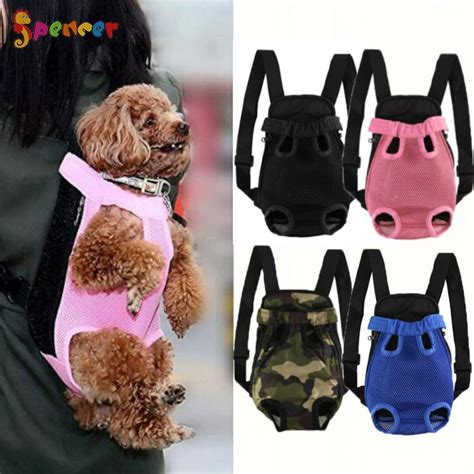 Spencer Pet Backpack Carrier Frontpack Adjustable Cat Dog Carrier Backpack Travel Bag for Small ...