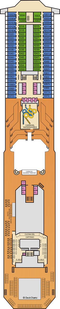 Carnival Radiance Deck Plans: Ship Layout, Staterooms & Map - Cruise Critic