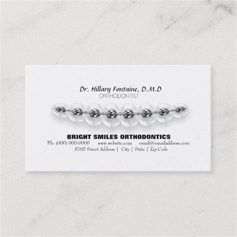 Orthodontist Business Card With Appointment Card Appointment Card ...