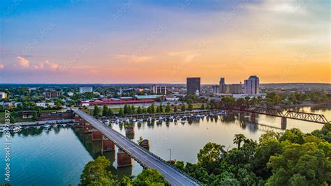 Augusta, Georgia, USA Downtown Skyline Aerial Stock Photo | Adobe Stock