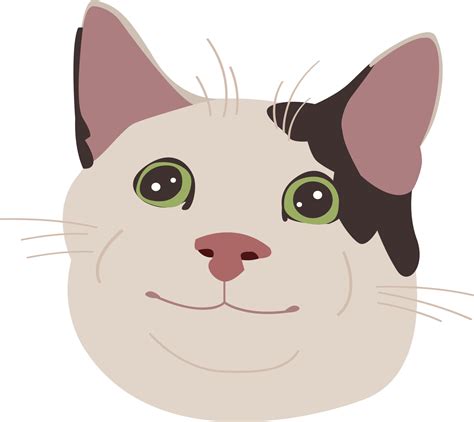 Polite Cat Meme Icon 12721546 Vector Art at Vecteezy