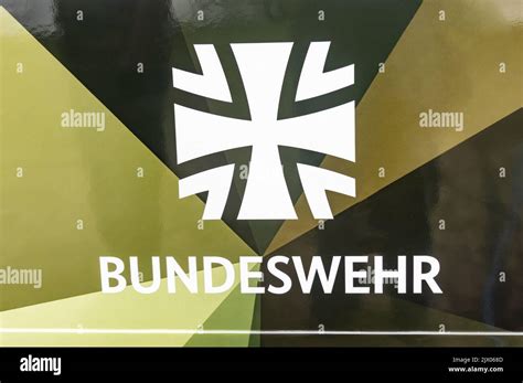 GERMANY - WETZLAR JULY 08: Logo from German Army called Bundeswehr with ...