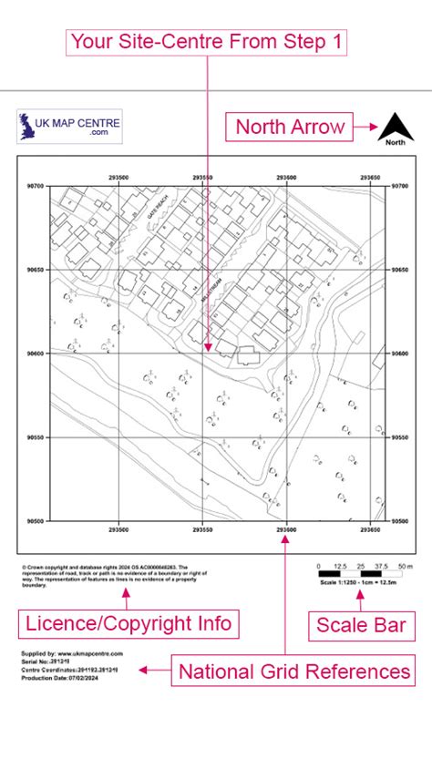 OS 1:1250 Planning Application Map. For Councils, Utilities Land Registry etc