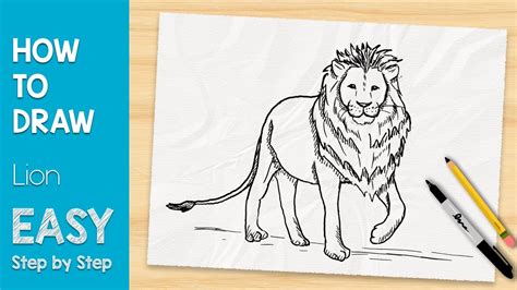 How to Draw a Lion in 5 MINUTES (Easy, Step by Step) - YouTube