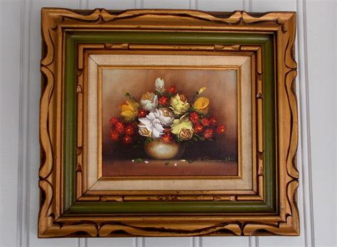 Framed Oil Painting, Flowers - Etsy | Framed oil painting, Painting, Oil painting