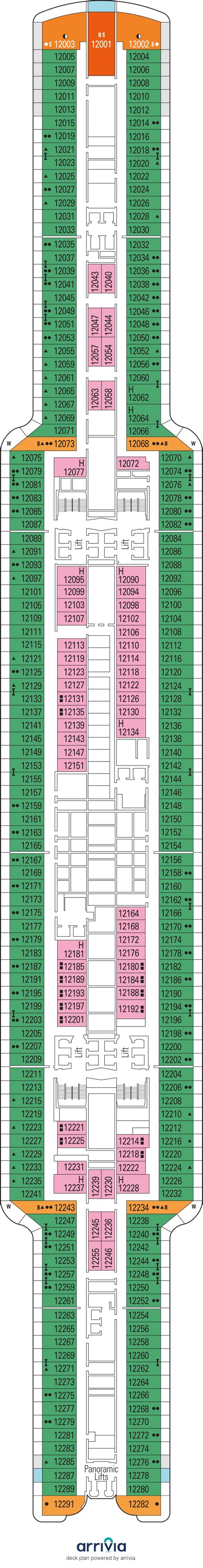 MSC Seashore Cabin 12134 - Category IR2 - Deluxe Interior Stateroom ...