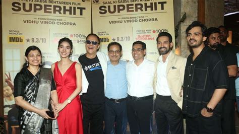 12th Fail Success Party: Real Life Manoj Sharma, Vikrant Massey, Vidya ...