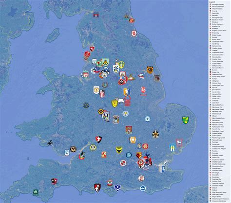 Map Of England Football Clubs Map | Sexiz Pix