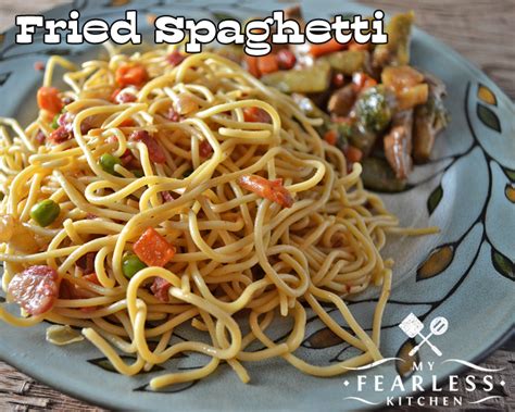 Fried Spaghetti - My Fearless Kitchen