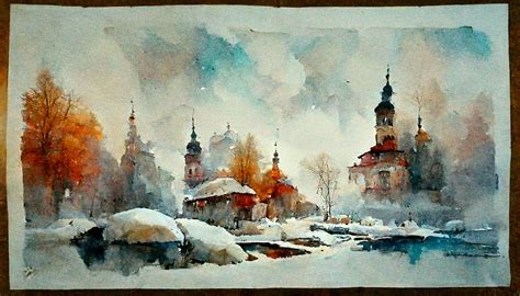 Download Winter, City, Painting. Royalty-Free Stock Illustration Image ...