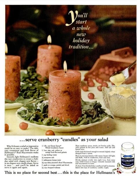 Cranberry Candle Salad - Mid-Century Menu