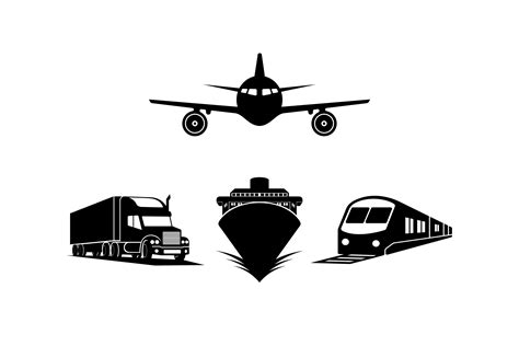 Black White Transportation Icon Vector Graphic by onripus · Creative ...