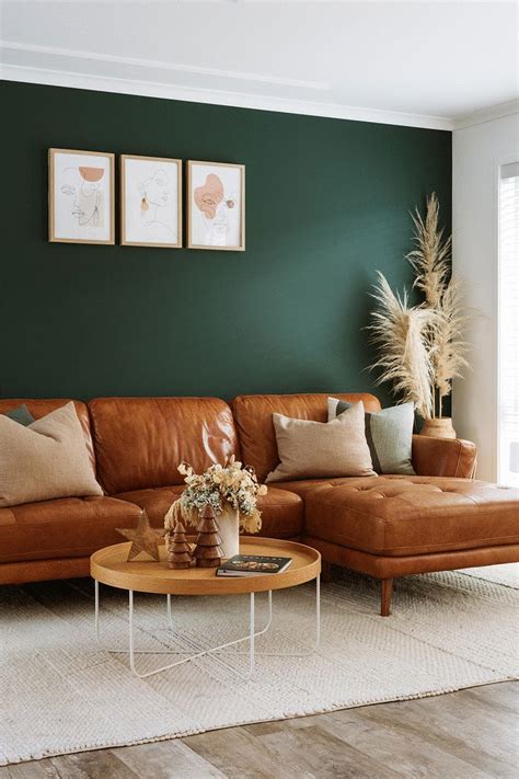 Dark Green Living Room, Tan Living Room, Living Room Color Schemes, Dream Living Rooms, Decor ...