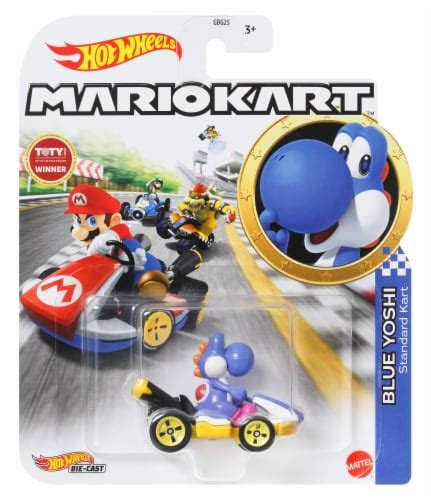 Mattel® Hot Wheels® Mario Kart™ Blue Yoshi Standard Kart Toy Vehicle, 1 ...