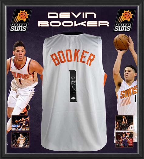 Basketball - Devin Booker Signed & Framed Phoenix Suns Jersey ...