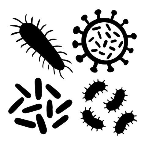 Premium Vector | Microorganisms in vibrio bacilli shape with flagella