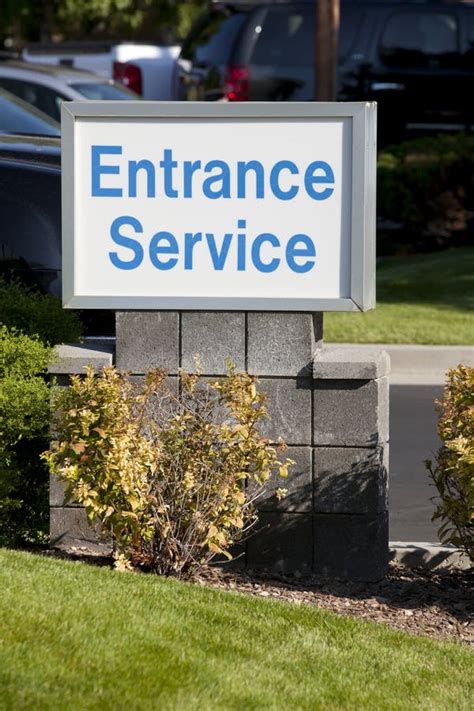 Service Entrance Sign stock image. Image of grass, sign - 21283579