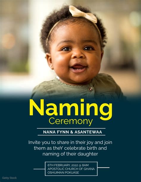 Naming Ceremony Flyer Template