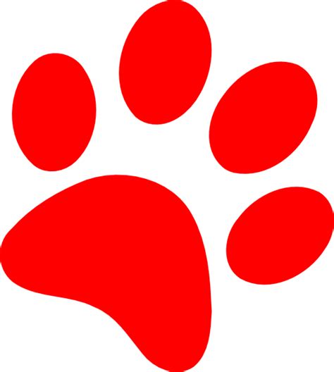 Red Paw Print Border - ClipArt Best