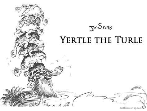 Dr Seuss Yertle the Turtle Coloring Page - Free Printable Coloring Pages