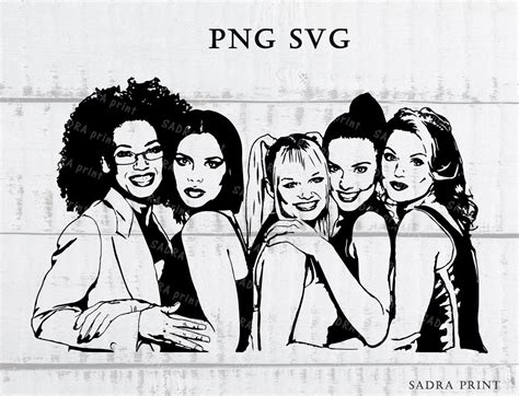 Spice Girls Files in SVG PNG JPG Music Lovers Gift Silhouette Wall Art ...