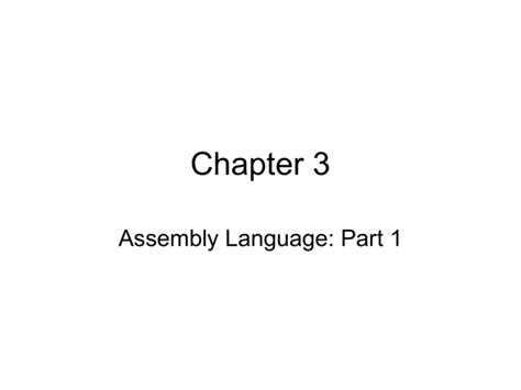 assembly language instructions.