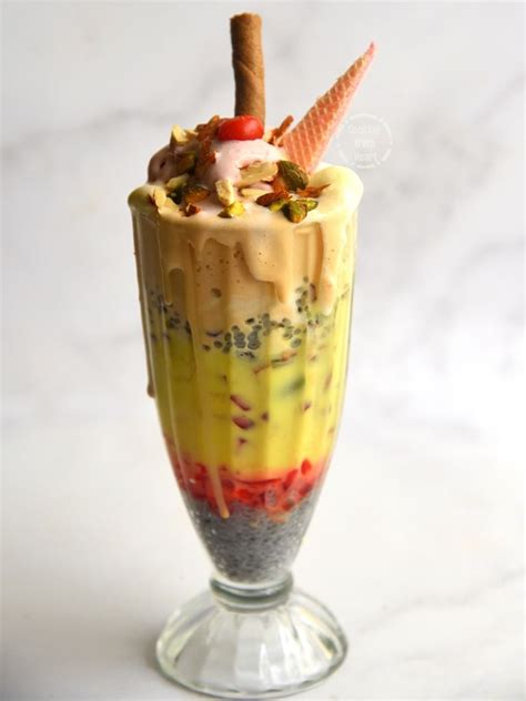 Royal Falooda | Homemade Royal Fruit Falooda - Cooking From Heart