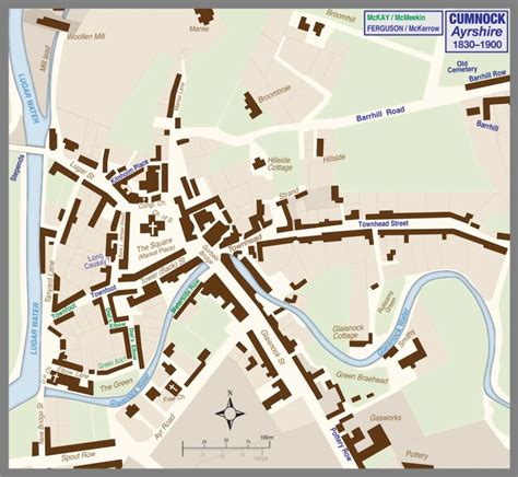 Cumnock Town Map – FAMILY HISTORY | Town map, Map, Towns