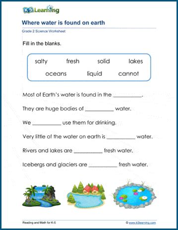 Importance Of Water Worksheet