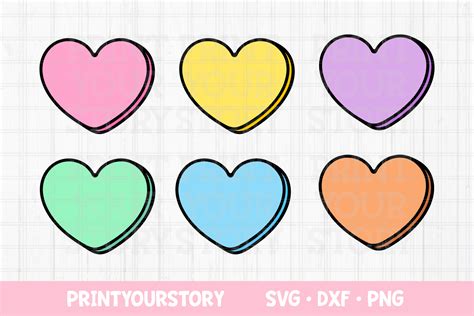 Valentine SVG - Conversation Hearts Candy - Valentines Day