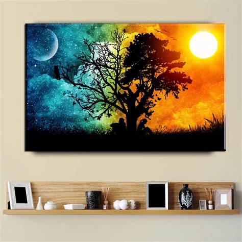 Aliexpress.com : Buy xdr356 Printed Oil Painting Decor Hand Painted Landscape Canvas Painting ...